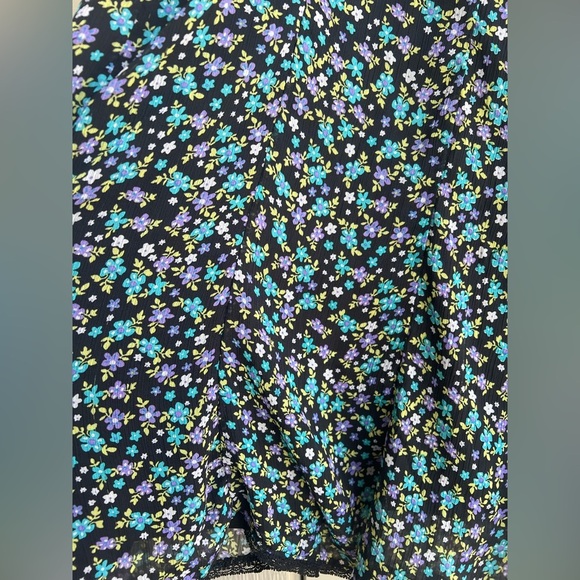 Dressbarn Size 22 Floral Chiffon Maxi Skirt Made in USA Lightweight - Picture 9 of 10